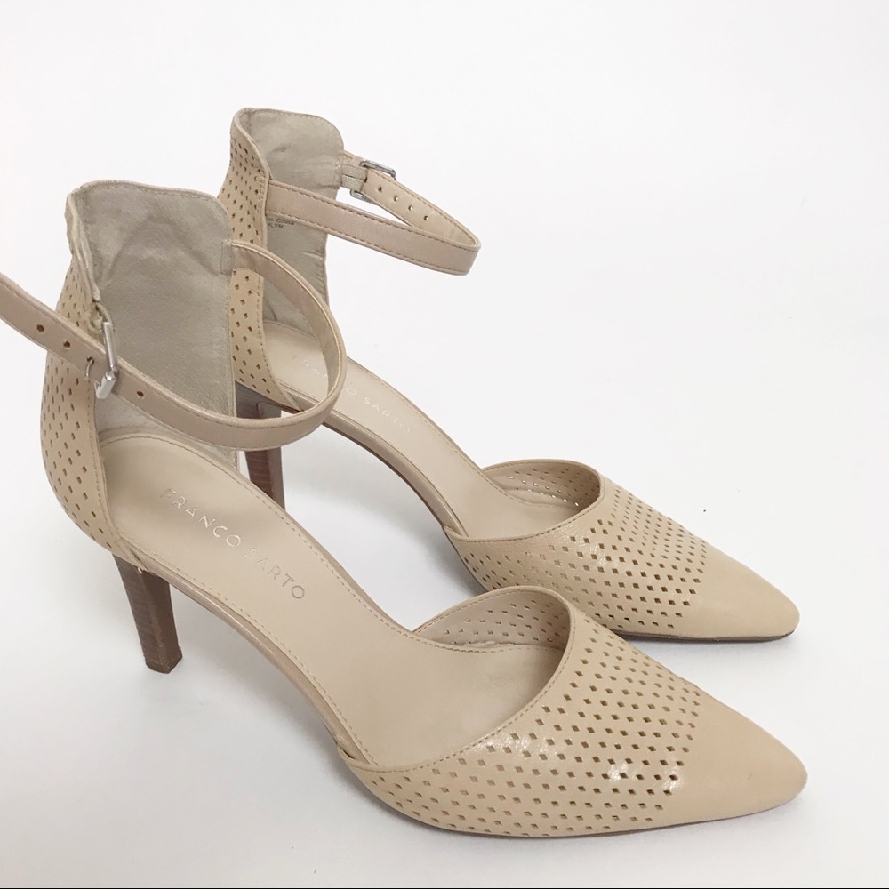 Franco Sarto “Ashlyn” Ankle Strap Gladiator Heels